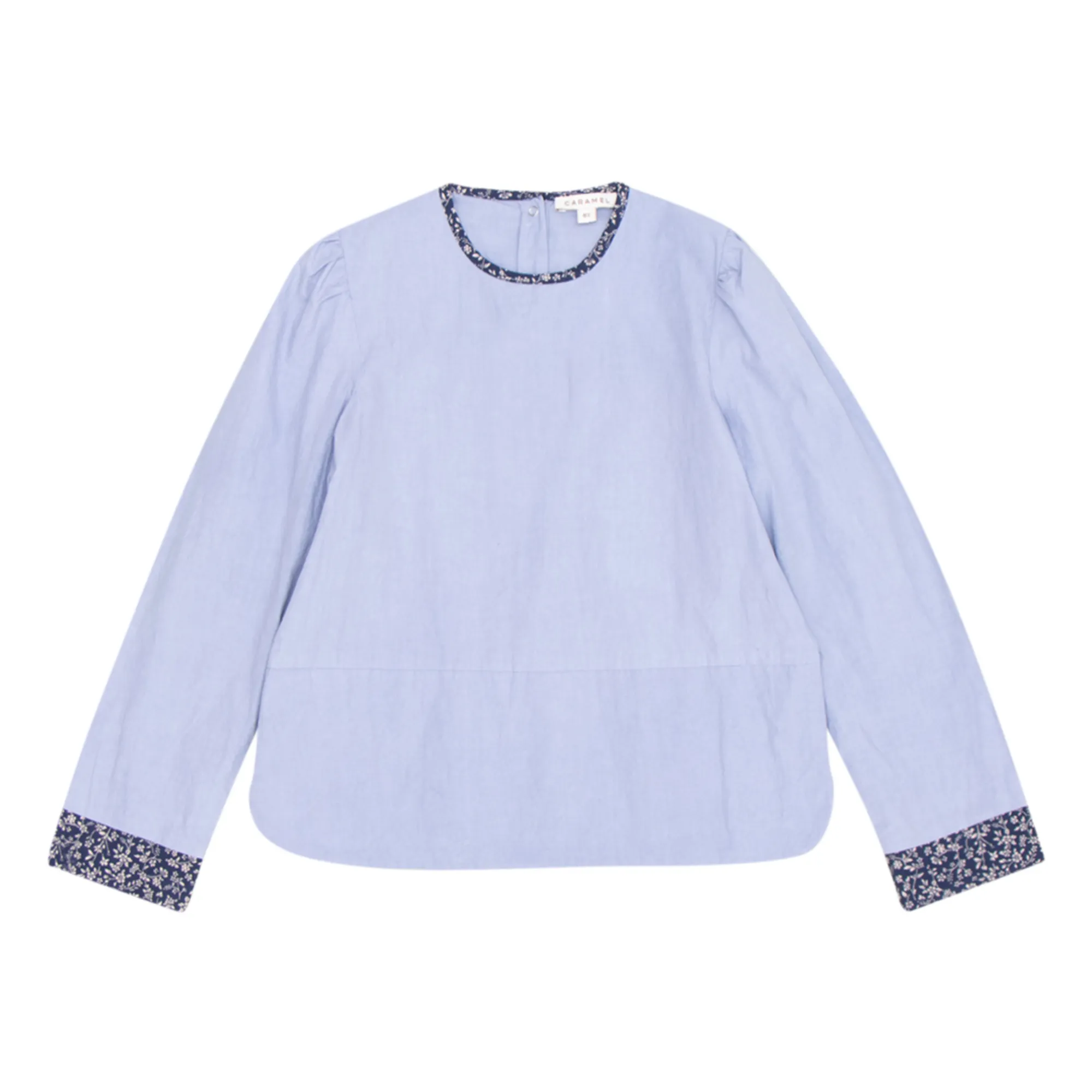 Caramel Light Blue Osprey Blouse