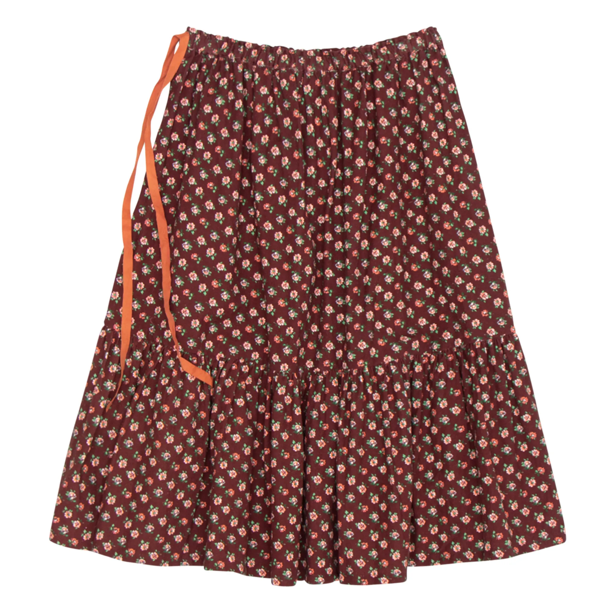 Caramel Chocolate Siula Midi Skirt