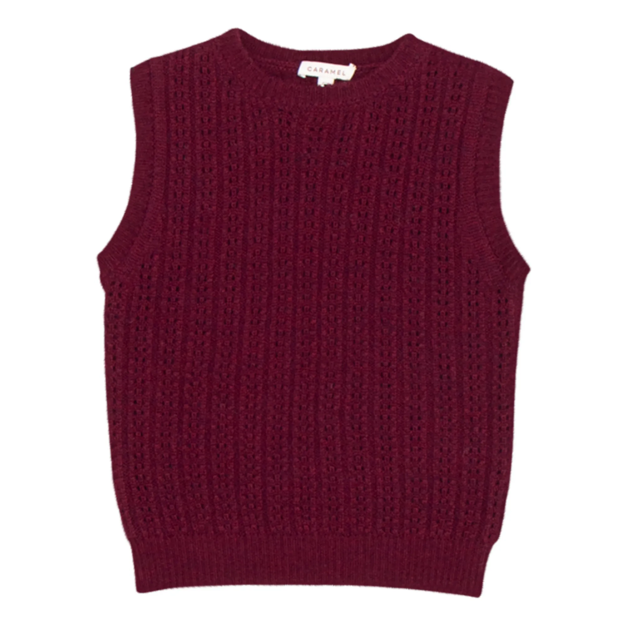 Caramel Plum Mocho Wool Sleeveless Sweater