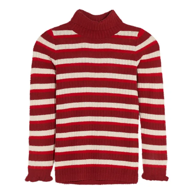 Gouly turtleneck jumper | Cherry red