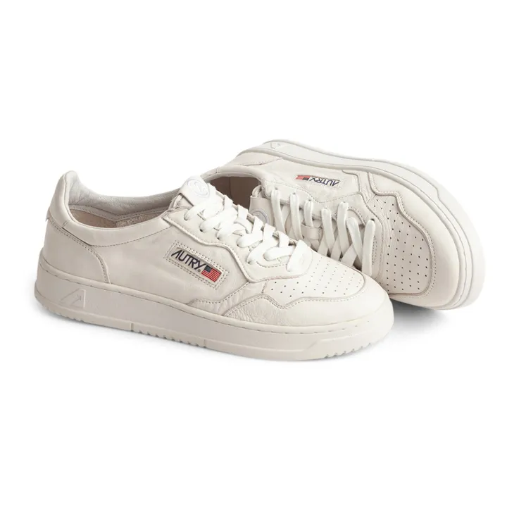 Autry - Medalist Low Goatskin Sneakers - White | Smallable