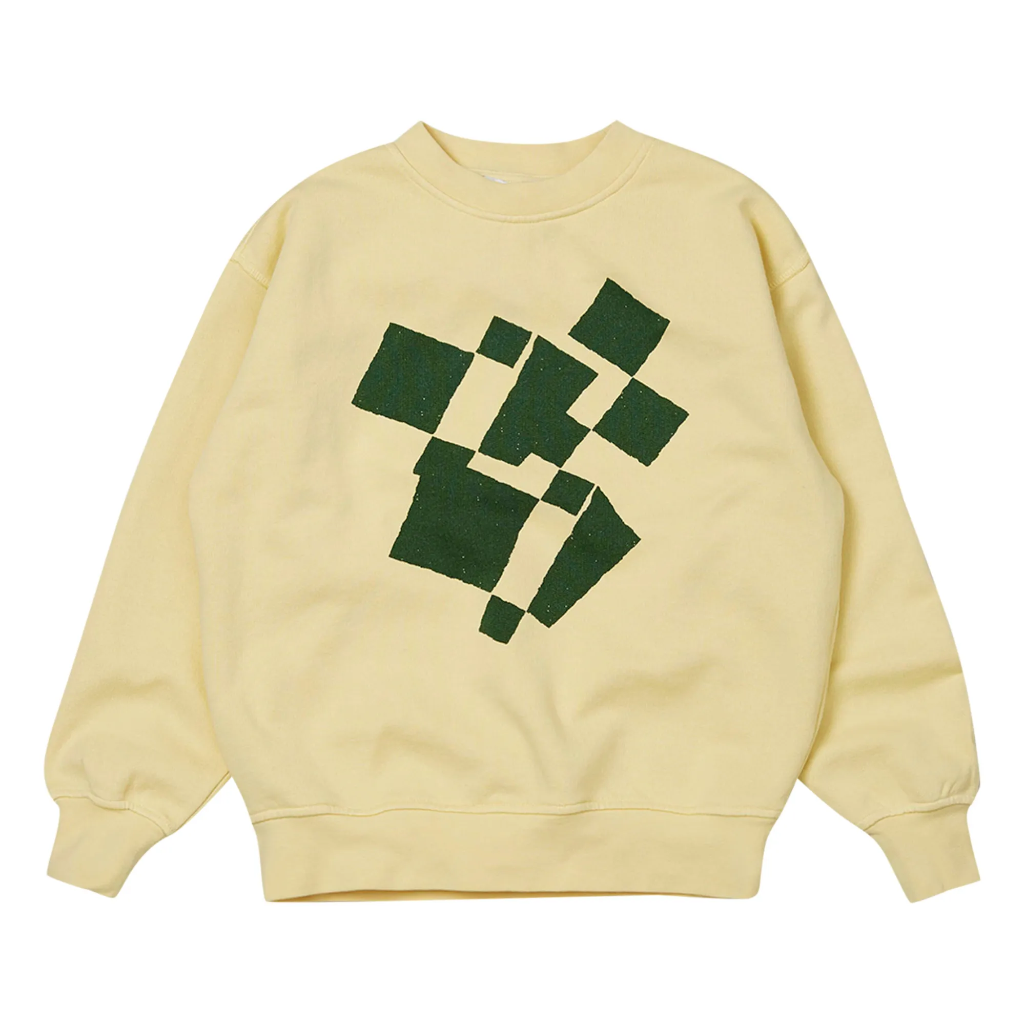 Main Story Pale Yellow Organic Cotton Print Sweatshirt