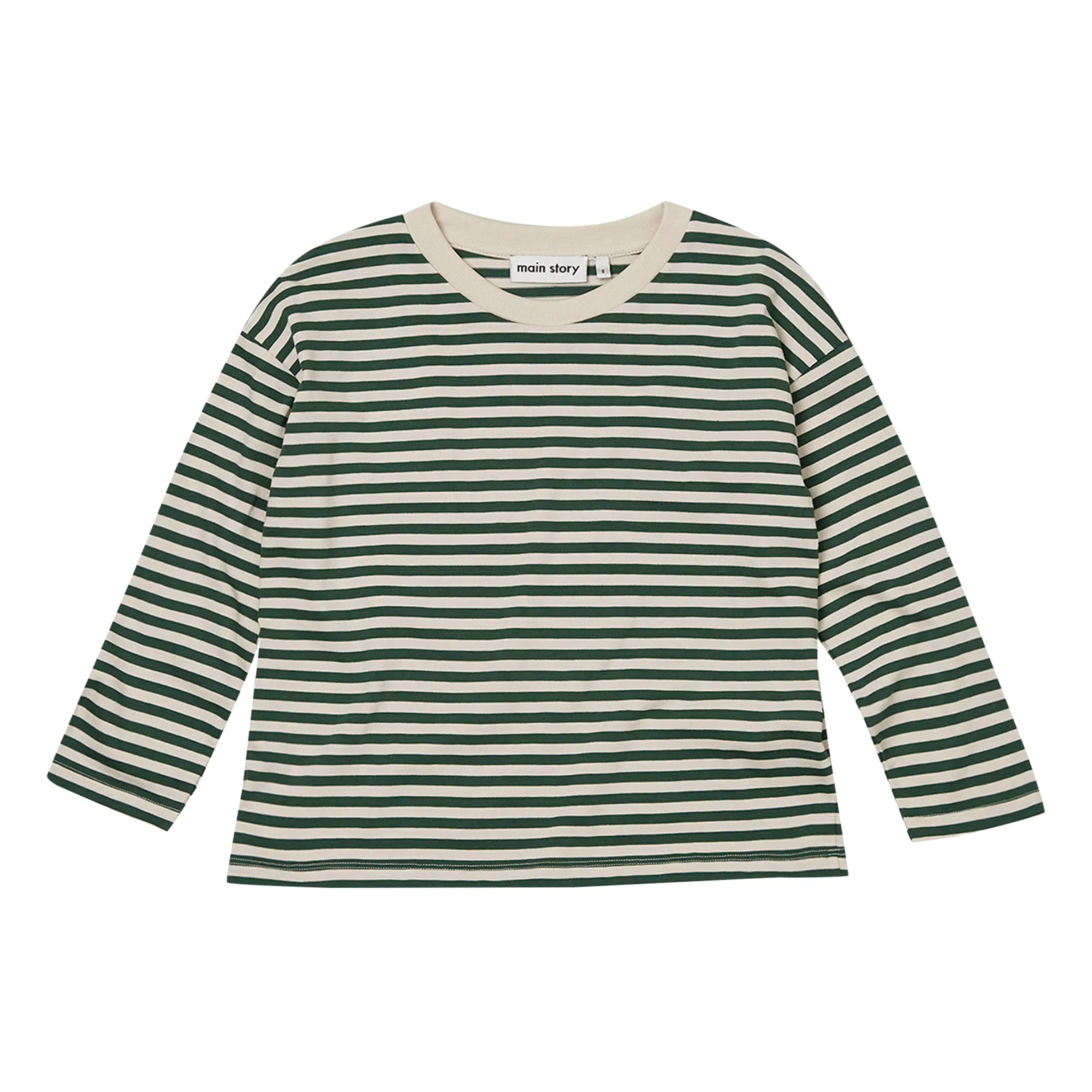 Main Story Green Striped Organic Cotton T-Shirt