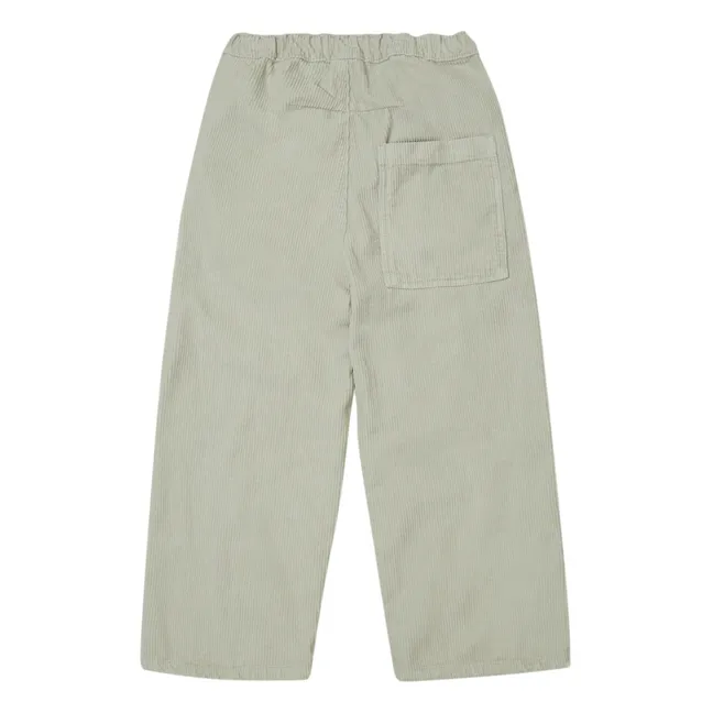 Pantalones de algodón orgánico Barrel | Gris