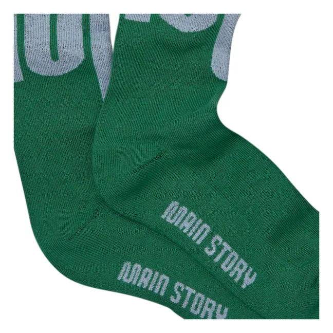 Calcetines con logotipo de algodón ecológico | Verde Oscuro