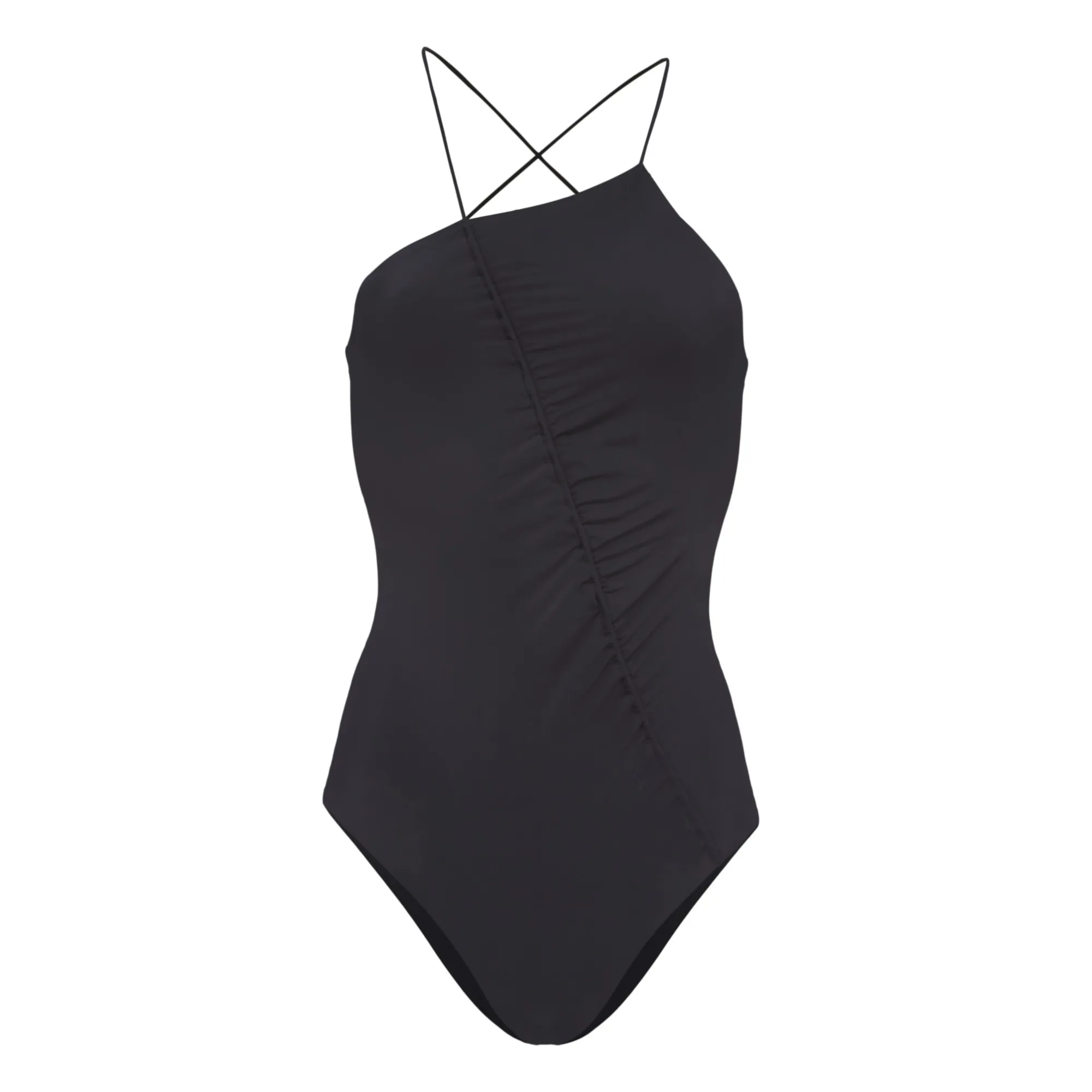 Ziah Black Smocked One-Piece Swimsuit