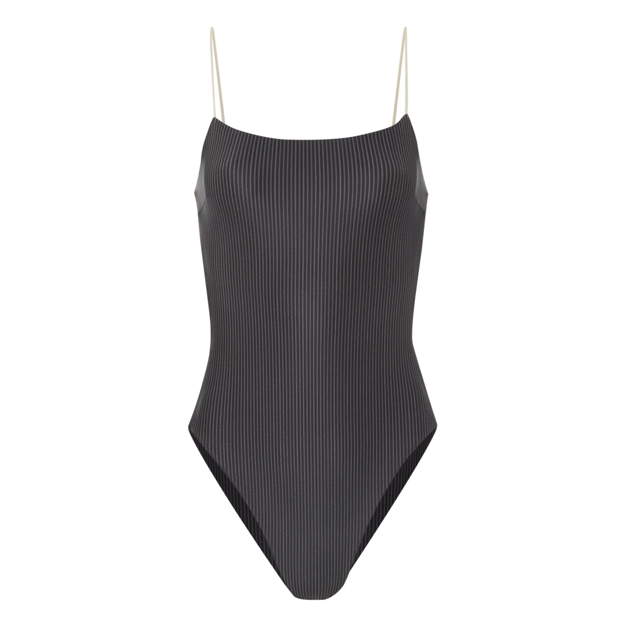Ziah Black Striped One-Piece Swimsuit