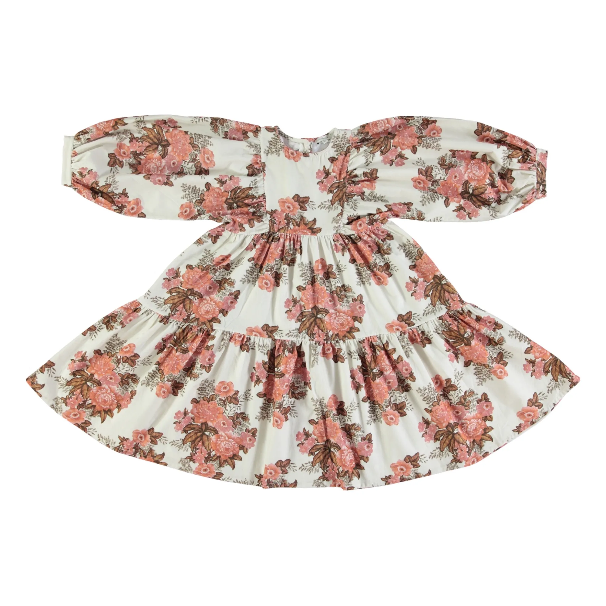 Bebe Organic Ecru Hana Floral Dress