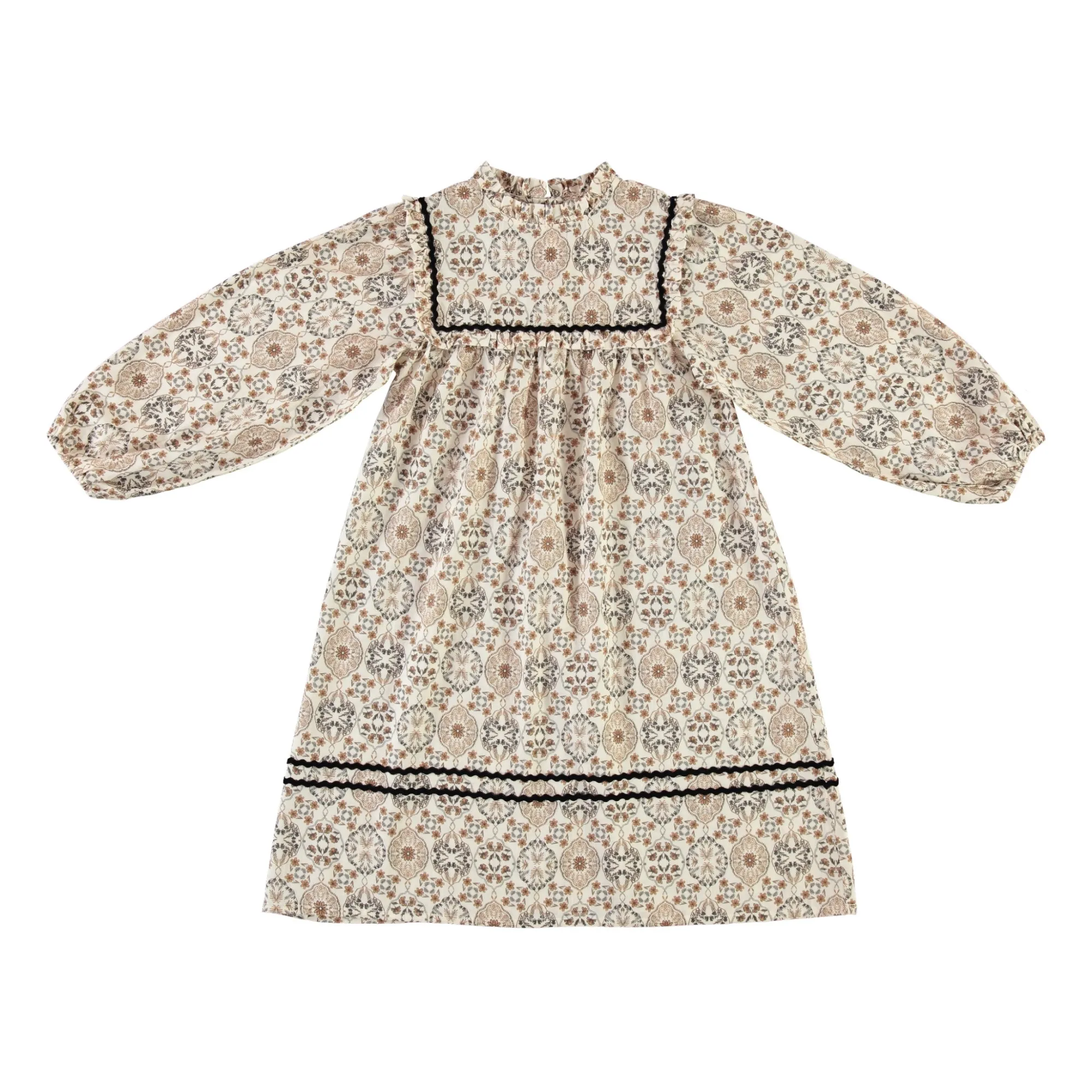 Bebe Organic Beige Gabriella Floral Dress
