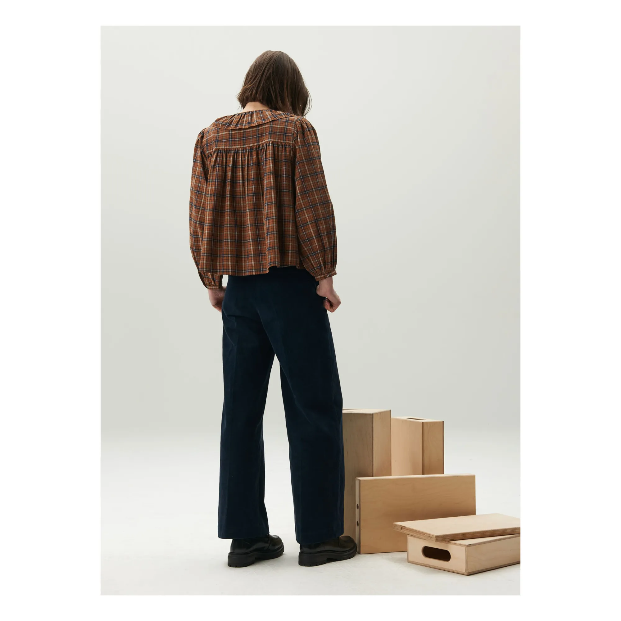 Bellepiece Petrol Blue Warsaw Pants Corduroy