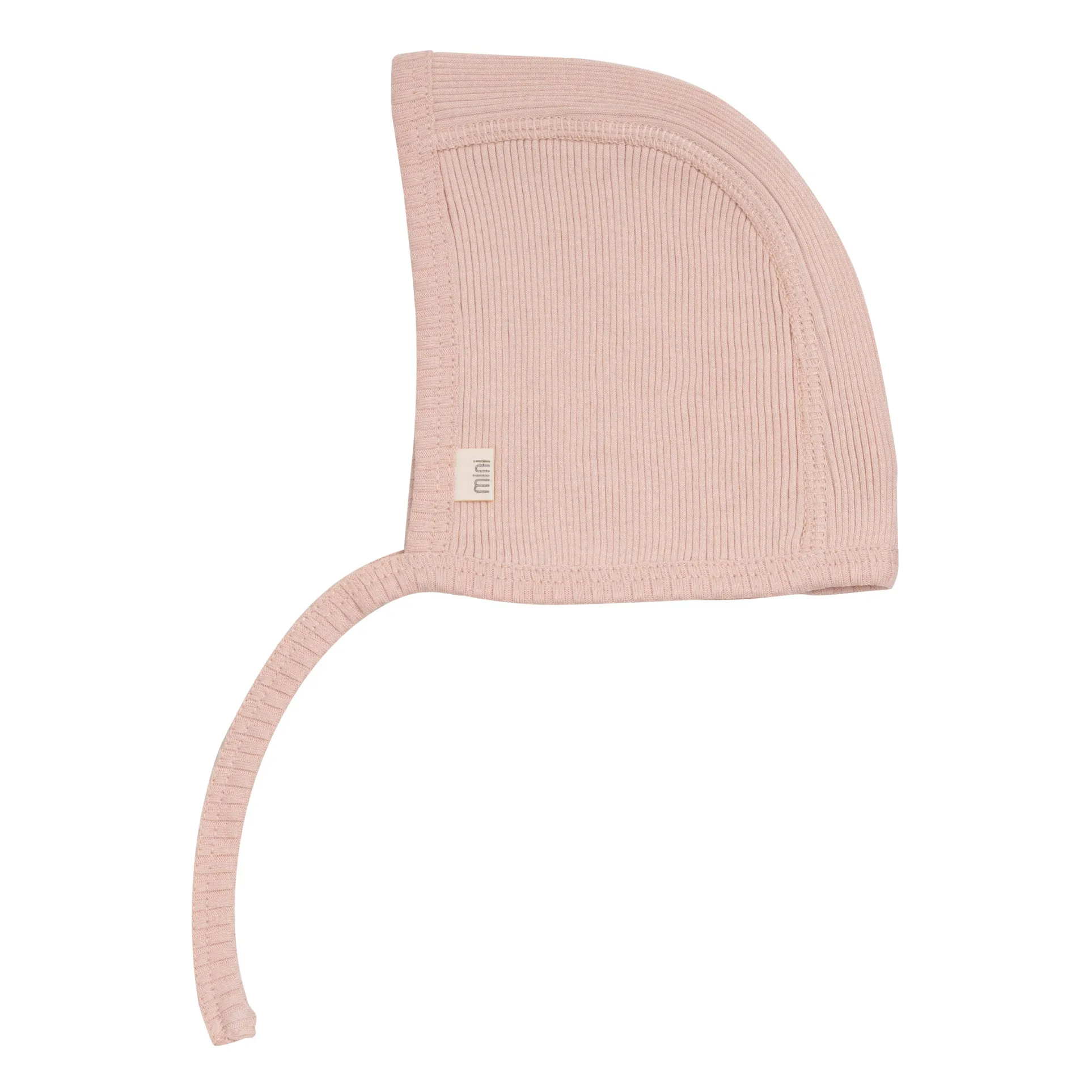 Minimalisma Pale Pink Bloom Cotton And Silk Ribbed Béguin