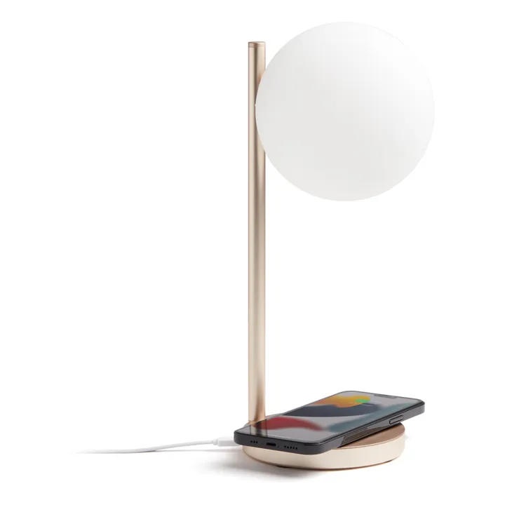 Lampada da tavolo a LED e supporto di ricarica Bubble | Gold- Immagine del prodotto n°6