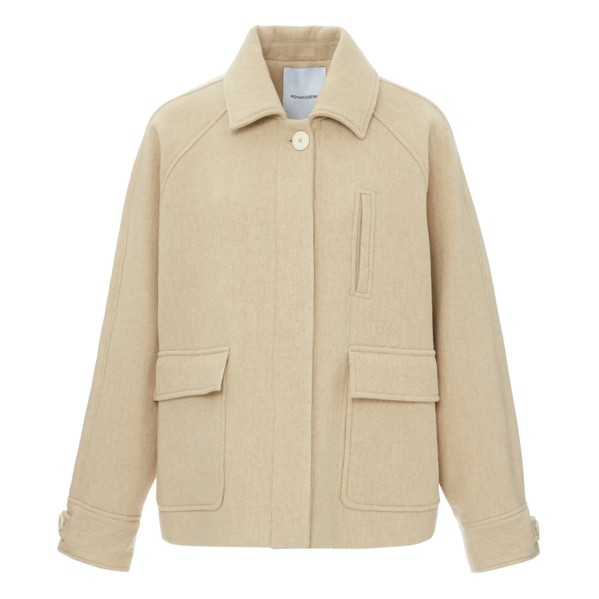 Pomandère Ecru Wool Coat