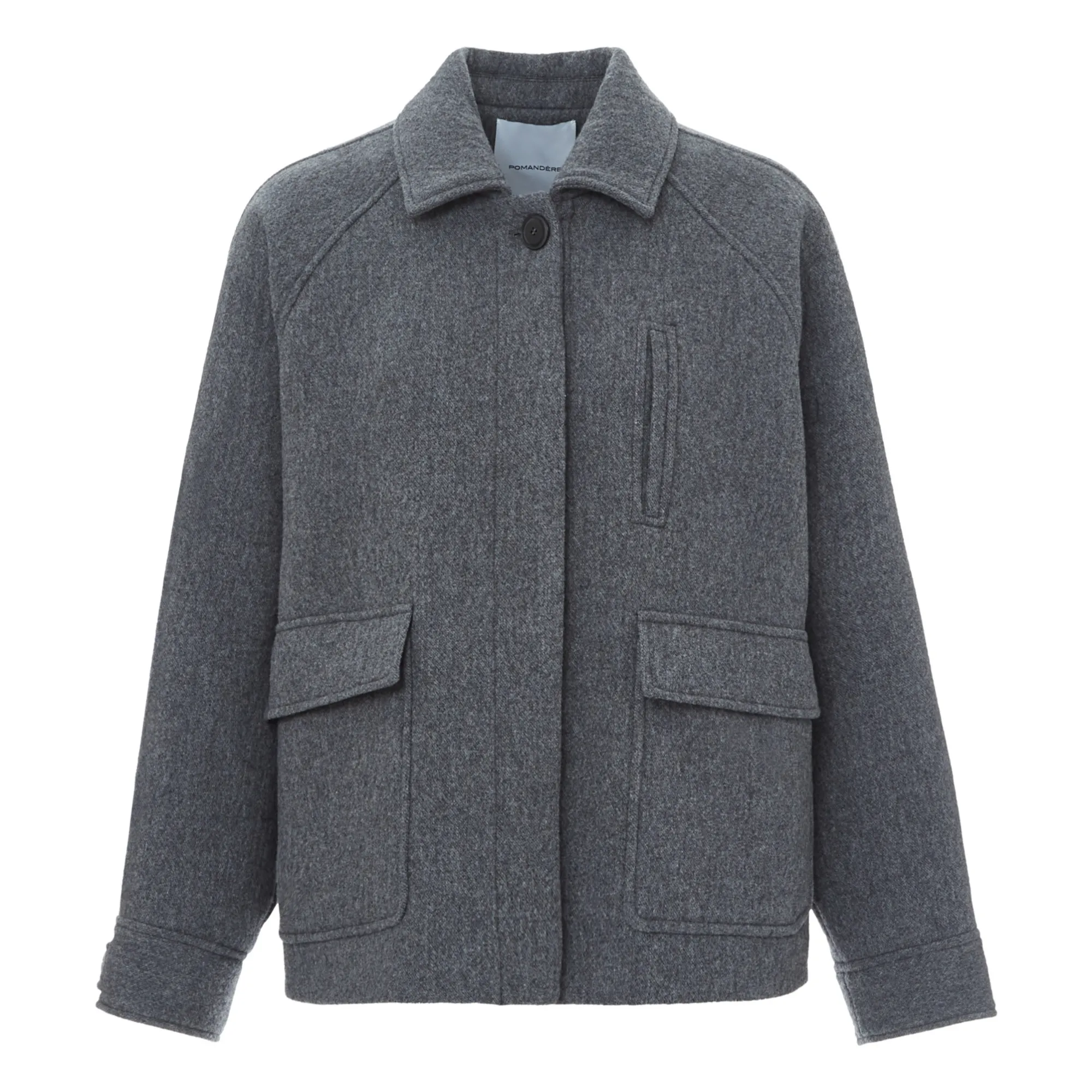 Pomandère Gris Graphite Wool Coat