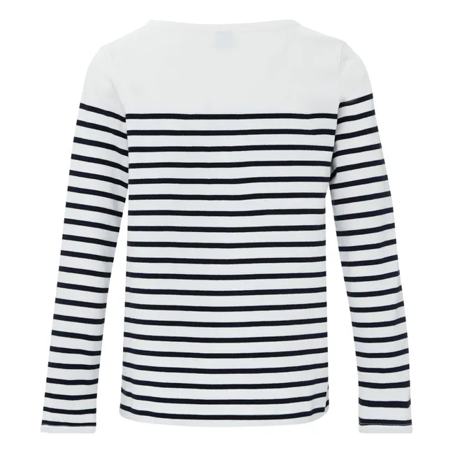 T-Shirt Coton Bio Marinière - Collection Femme  | Blanc