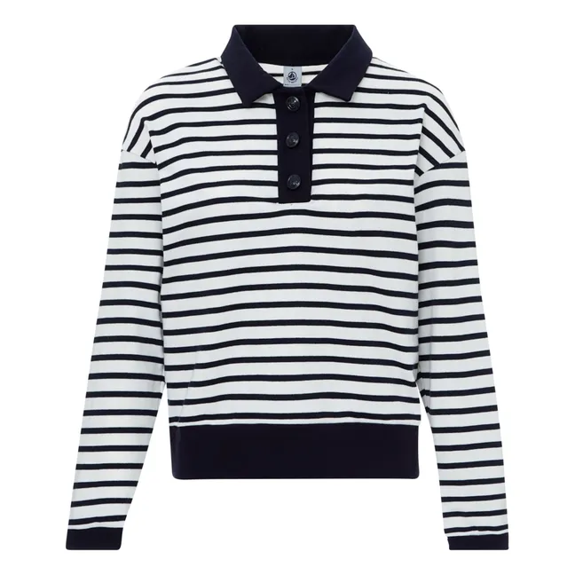 Polo Marinière - Collection Femme  | Bleu marine