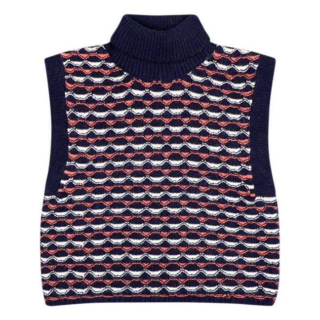 Elena Baby Alpaca Sleeveless Sweater | Navy blue