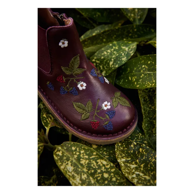 Botines con cremallera - Colección Uniqua | Ciruela