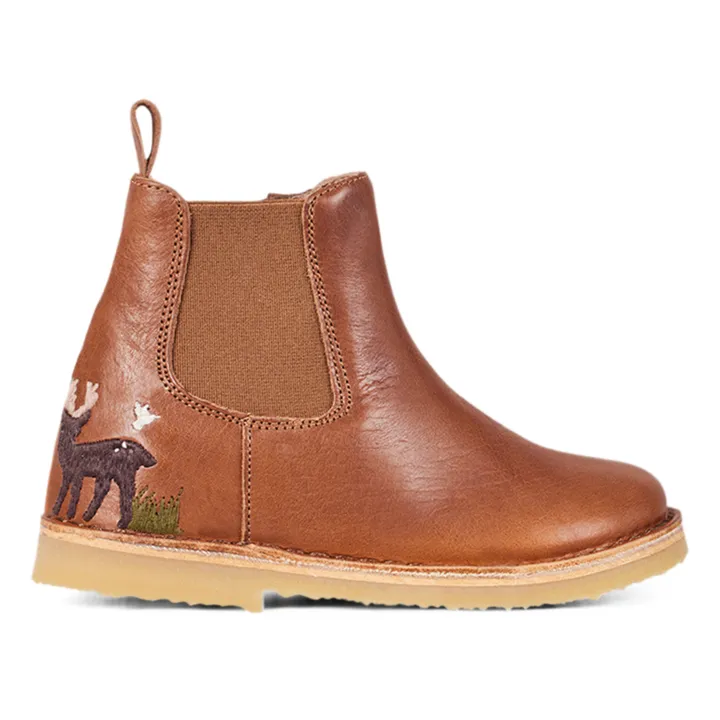 Forest Zip Ankle Boots - Uniqua Collection | Cognac- Product image n°0