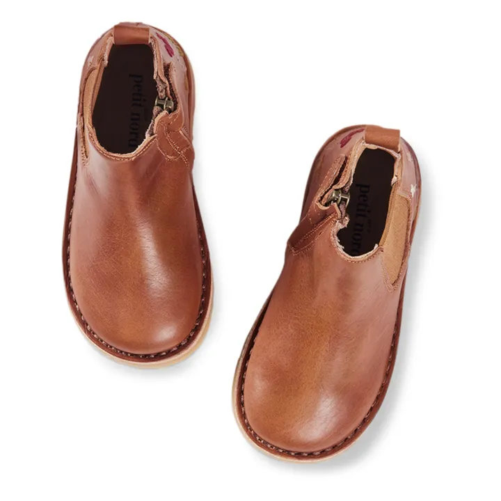 Forest Zip Ankle Boots - Uniqua Collection | Cognac- Product image n°3