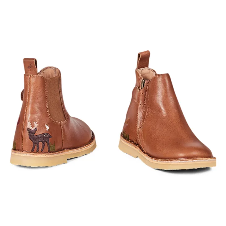 Forest Zip Ankle Boots - Uniqua Collection | Cognac- Product image n°6