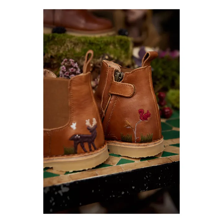 Forest Zip Ankle Boots - Uniqua Collection | Cognac- Product image n°8