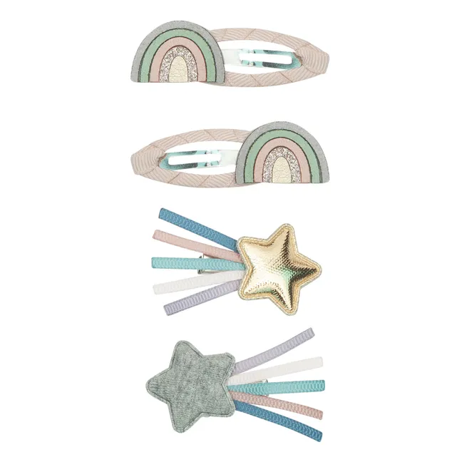Set of 4 Dream O R'Bow hair clips | Pale pink