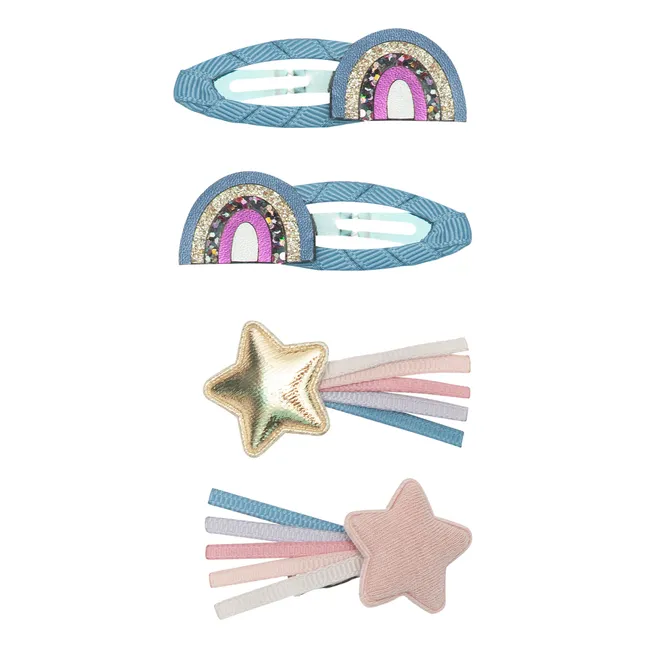 Set of 4 Ziggy O R'Bow hair clips | Blue
