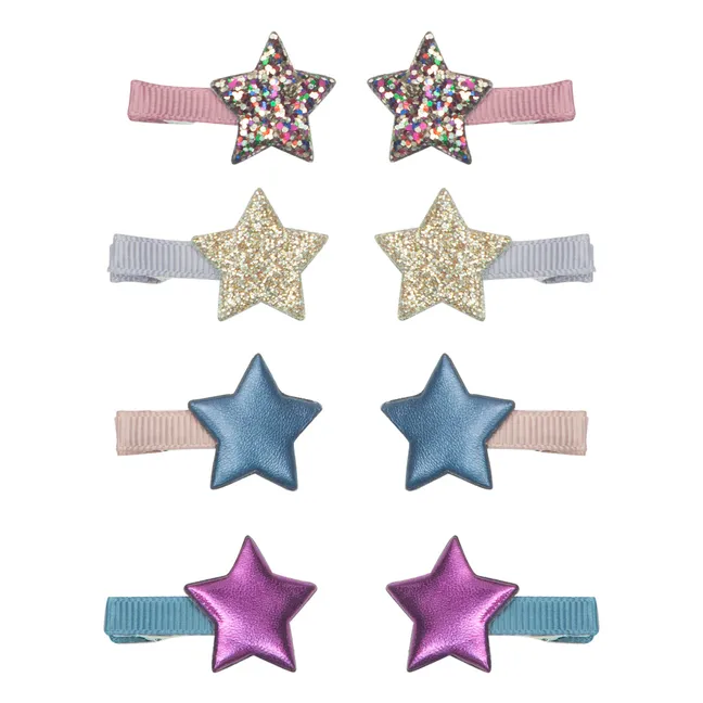 Set of 8 Ziggy Star mini hair clips | Lilac