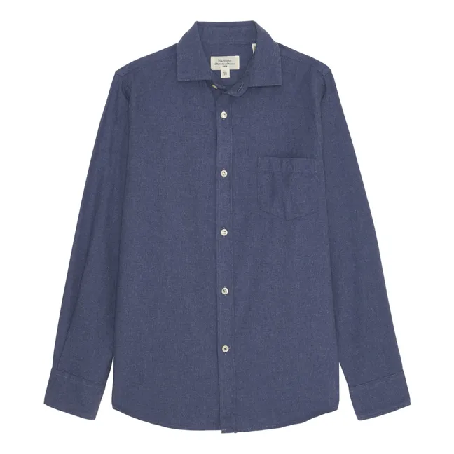 Paul Flannel shirt | Denim blue