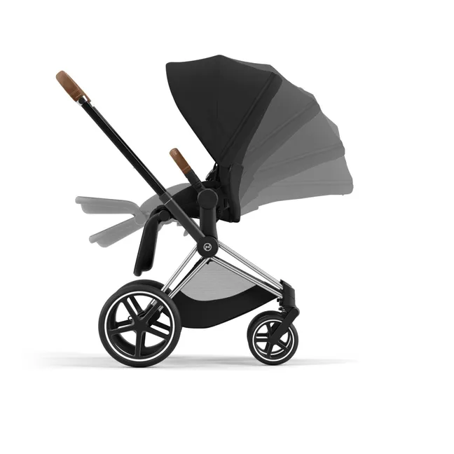 Priam Adjustable Stroller - Chrome Frame | Black