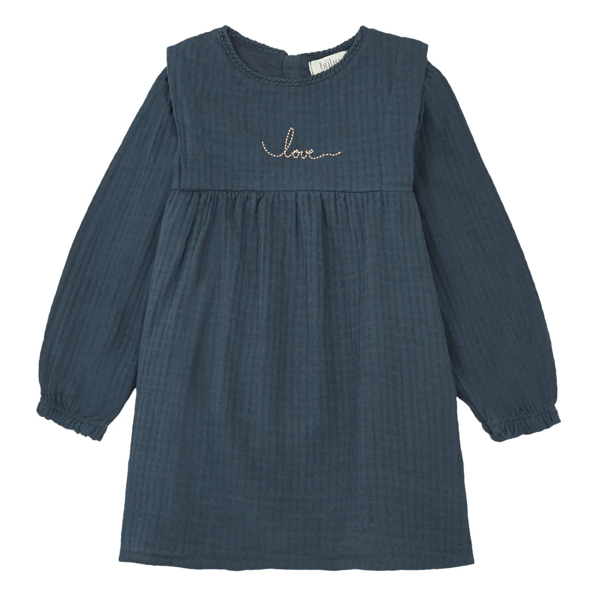Búho - Robe - Coton Biologique - Bleu Nuit - 6 Mois