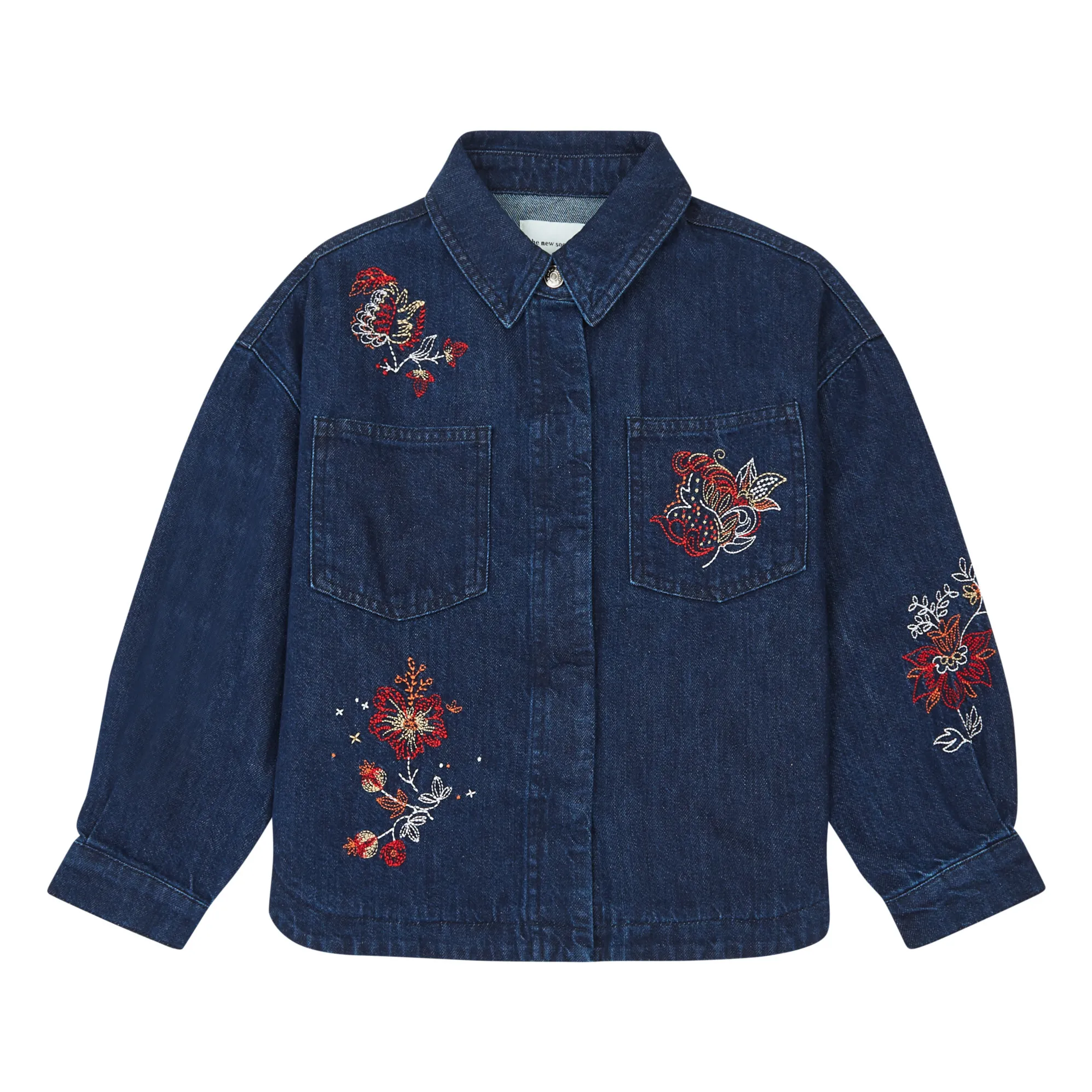 The New Society Midnight Blue Florencia Responsible Cotton Overshirt