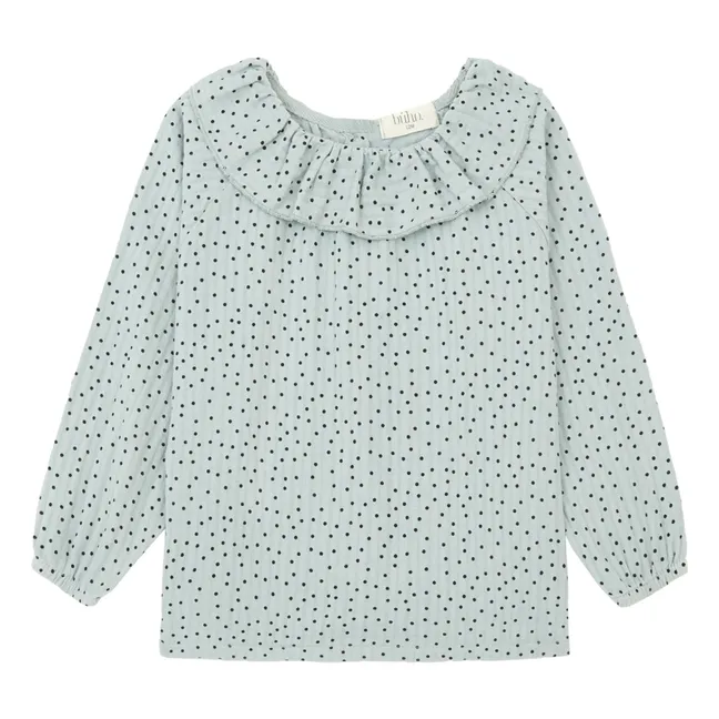 Organic cotton blouse | Grey blue