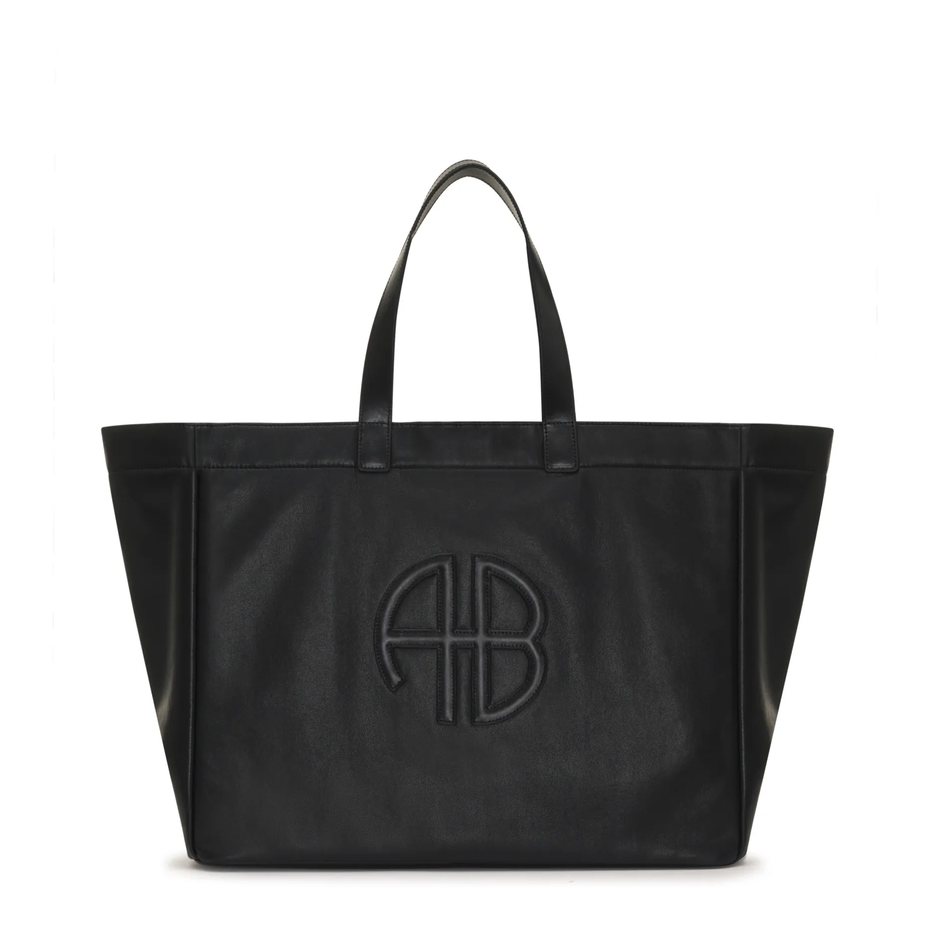 Anine Bing Black Rio Large Shopping Bag Recycled Leather