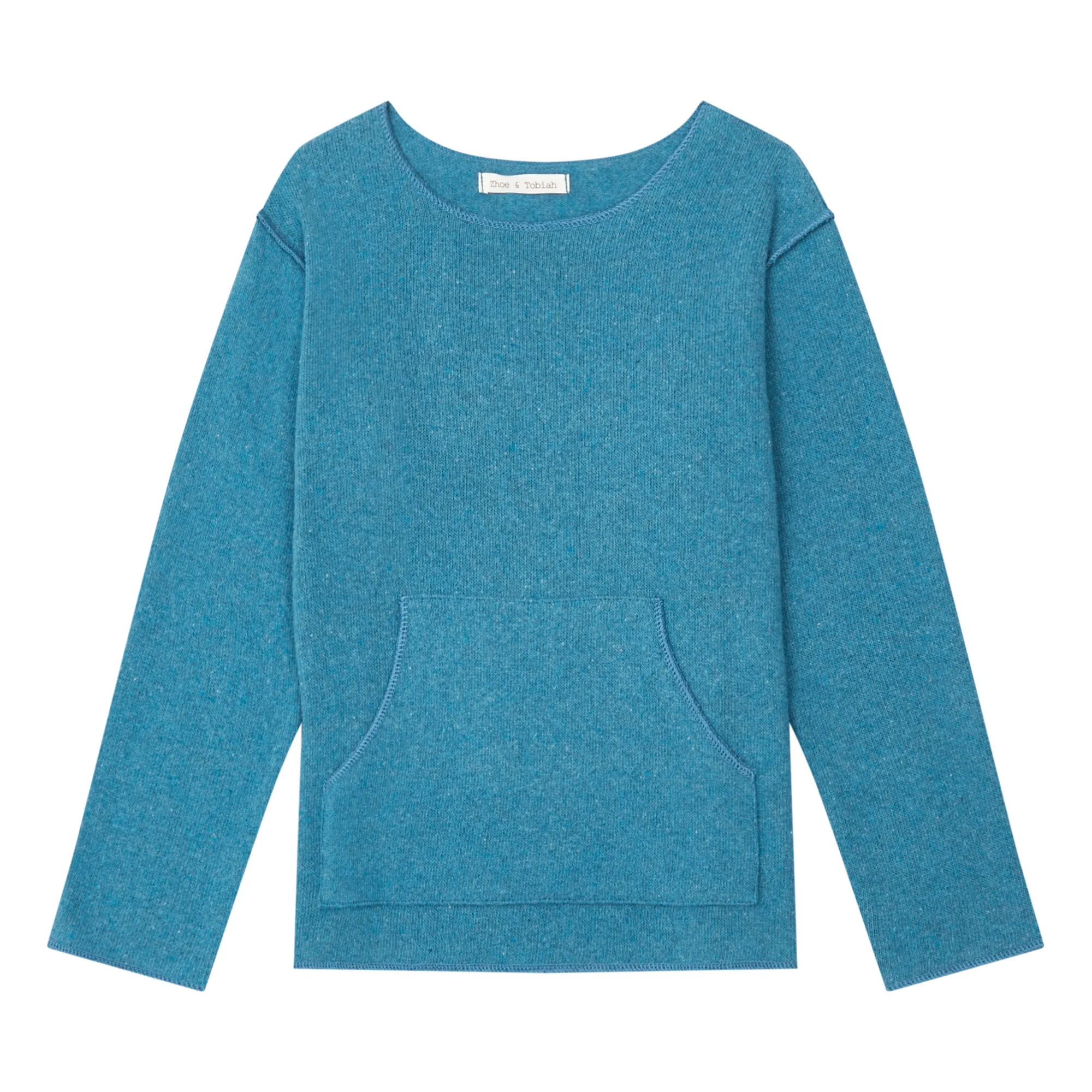Zhoe & Tobiah Blue Knitted Jumper With Pocket