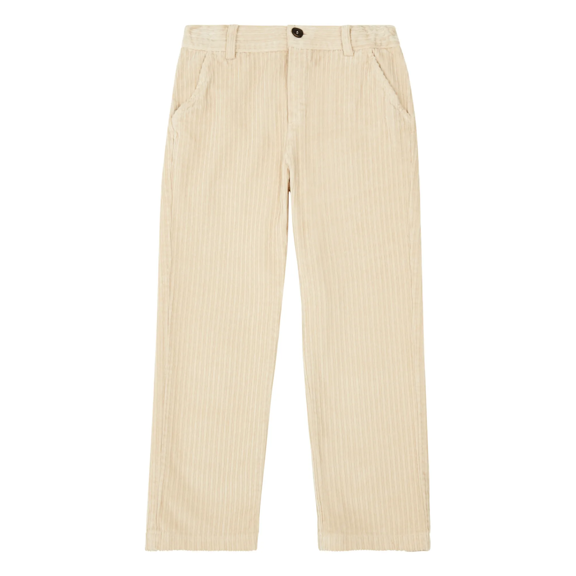 Zhoe & Tobiah Ecru Corduroy Pocket Trousers