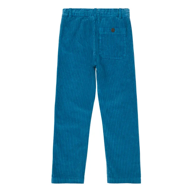Pantaloni in velluto a costine con tasche | Blu