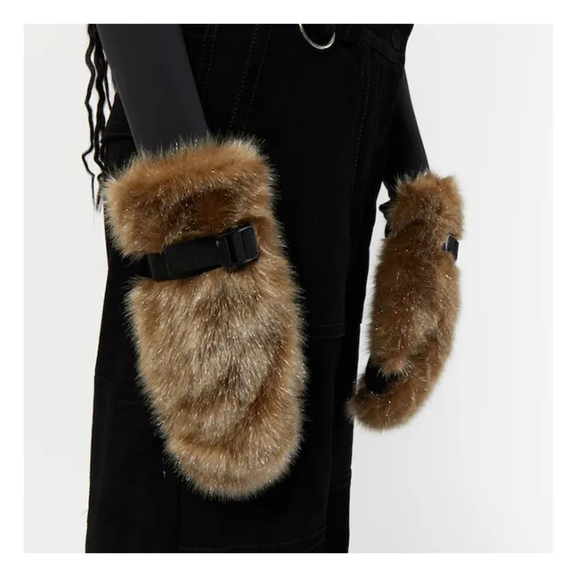 Moufles Lumi Métalisée | Camel