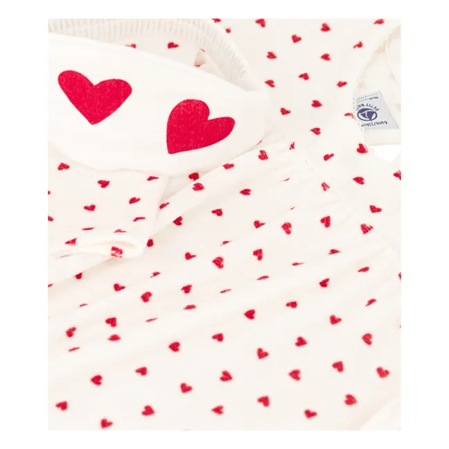 Nachthemd + Tiara Herz aus Samt | Seidenfarben