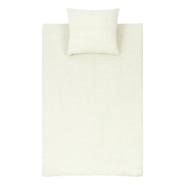 Wabi-Sabi Blue Grid bed linen set | Blue