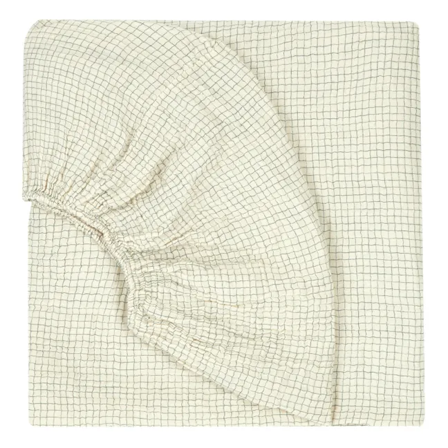 Sábana Ajustable Rejilla Azul | Azul