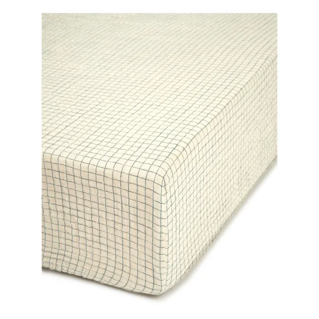 Sábana Ajustable Rejilla Azul | Azul