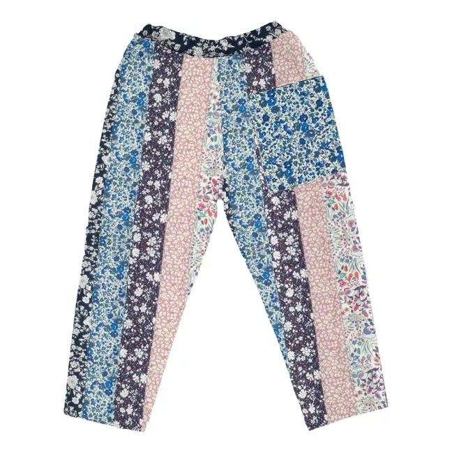 Bingley Patchwork Quilted Trousers | Blue
