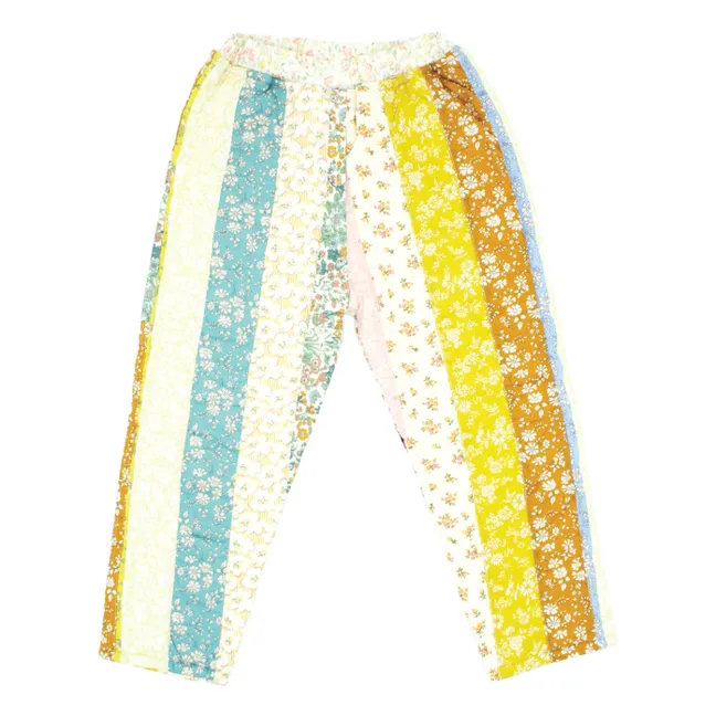 Bingley Patchwork Quilted Trousers | Yellow