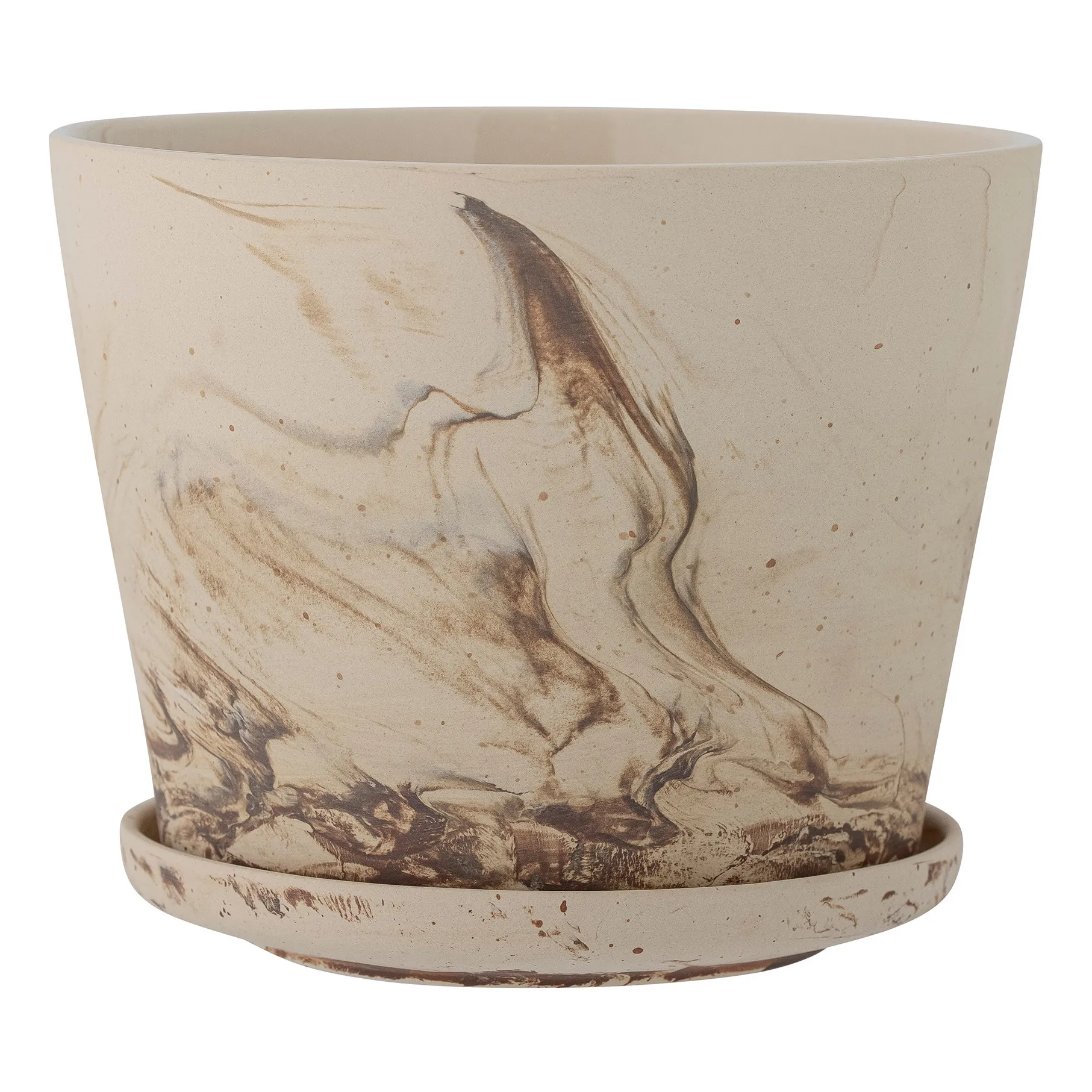 Bloomingville Brown Stacy Marble-Effect Planter