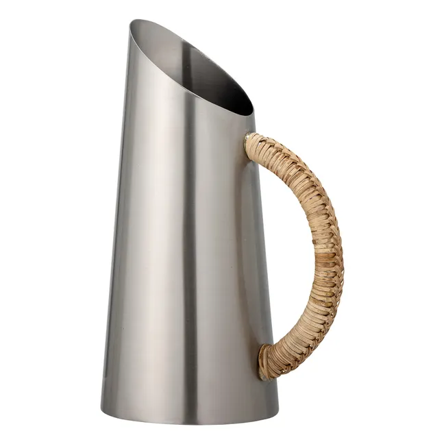 Juanita jug, raffia handle | Silver