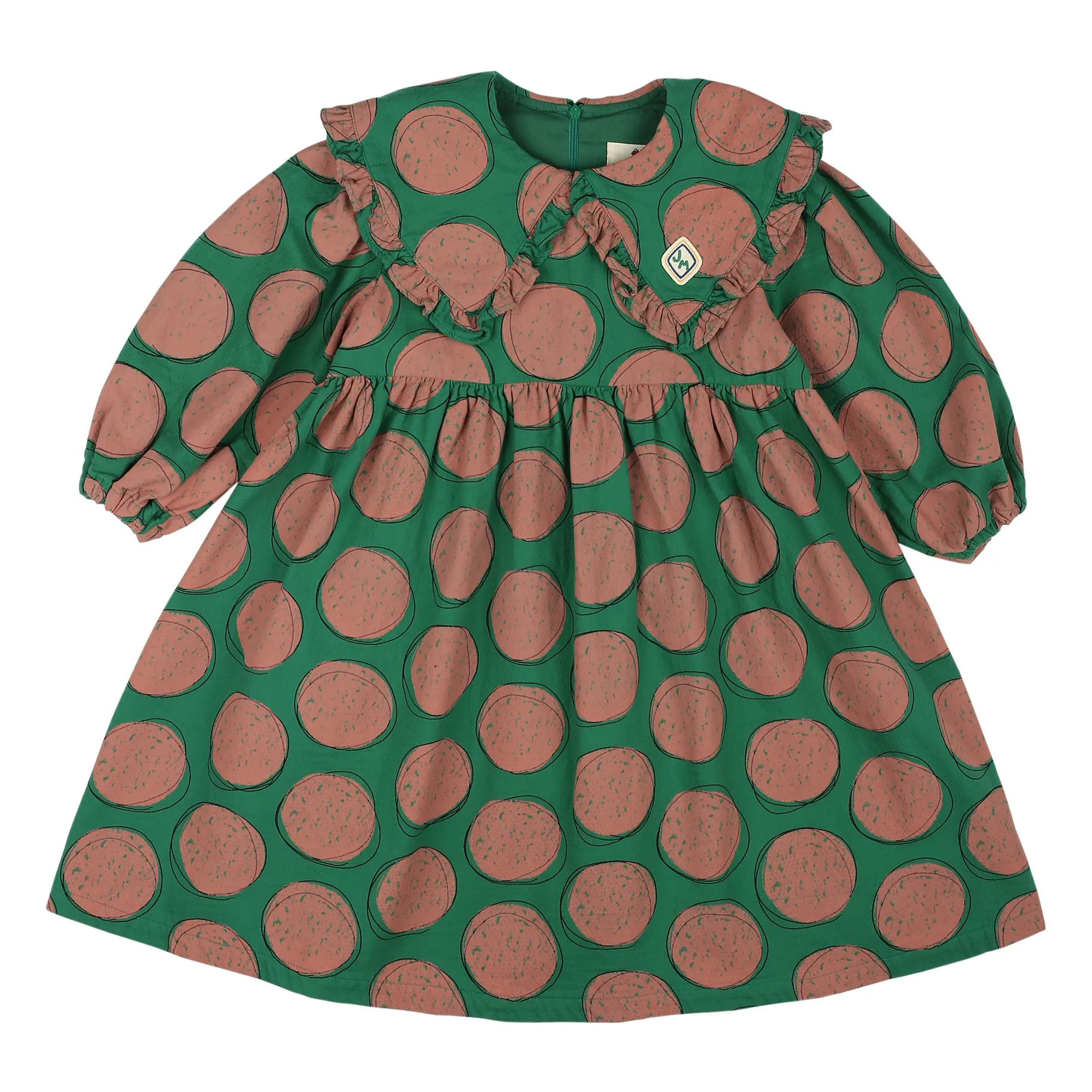 Jelly Mallow Green Dress Pois