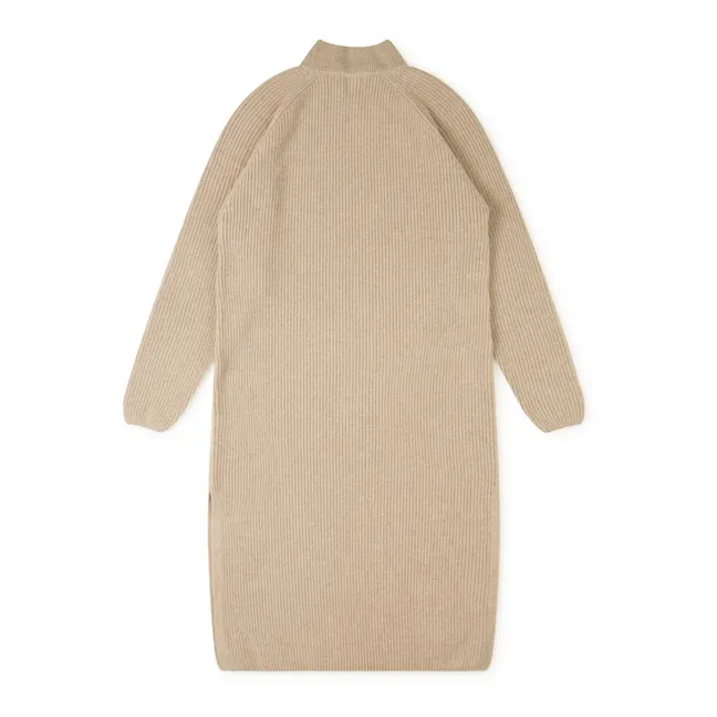 Vestido de punto con materiales reciclados - Colección Mujer  | Beige