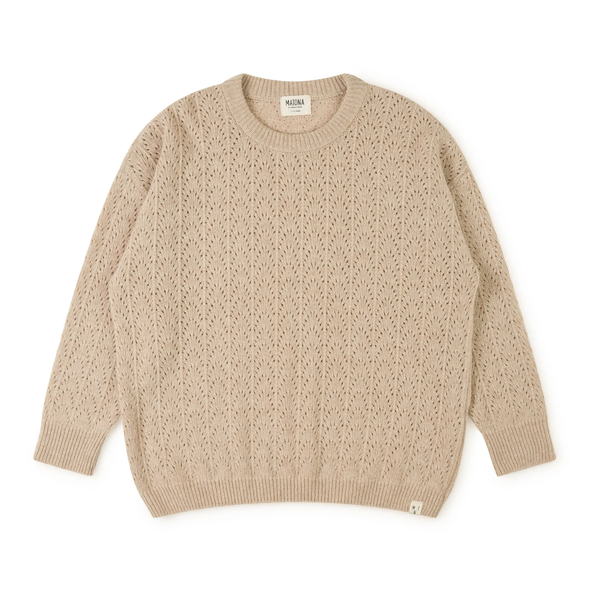 Matona Beige Openwork Recycled Materials Jumper